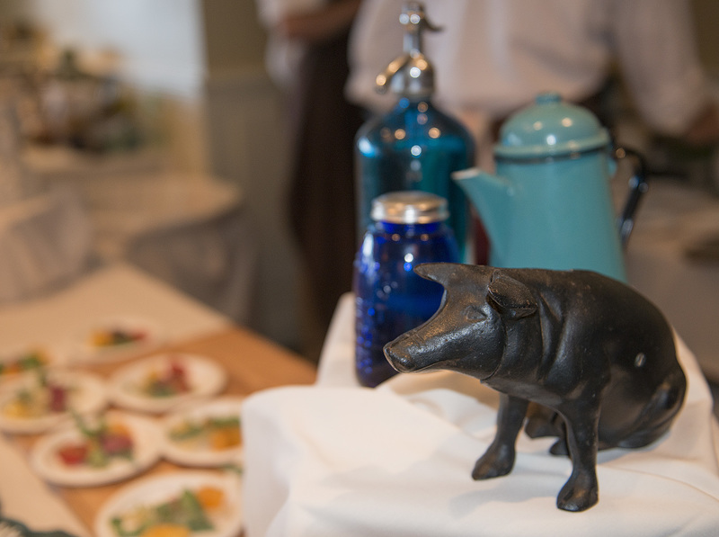 Vintage coffee pots and jars set the rustic stage for the (aMuse.) of Rehoboth Beach's booth. BY DENY HOWETH